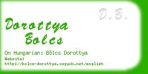 dorottya bolcs business card