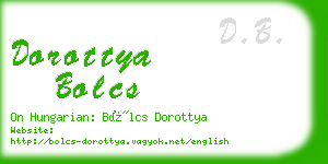 dorottya bolcs business card